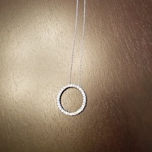 Rhinestone circle necklace